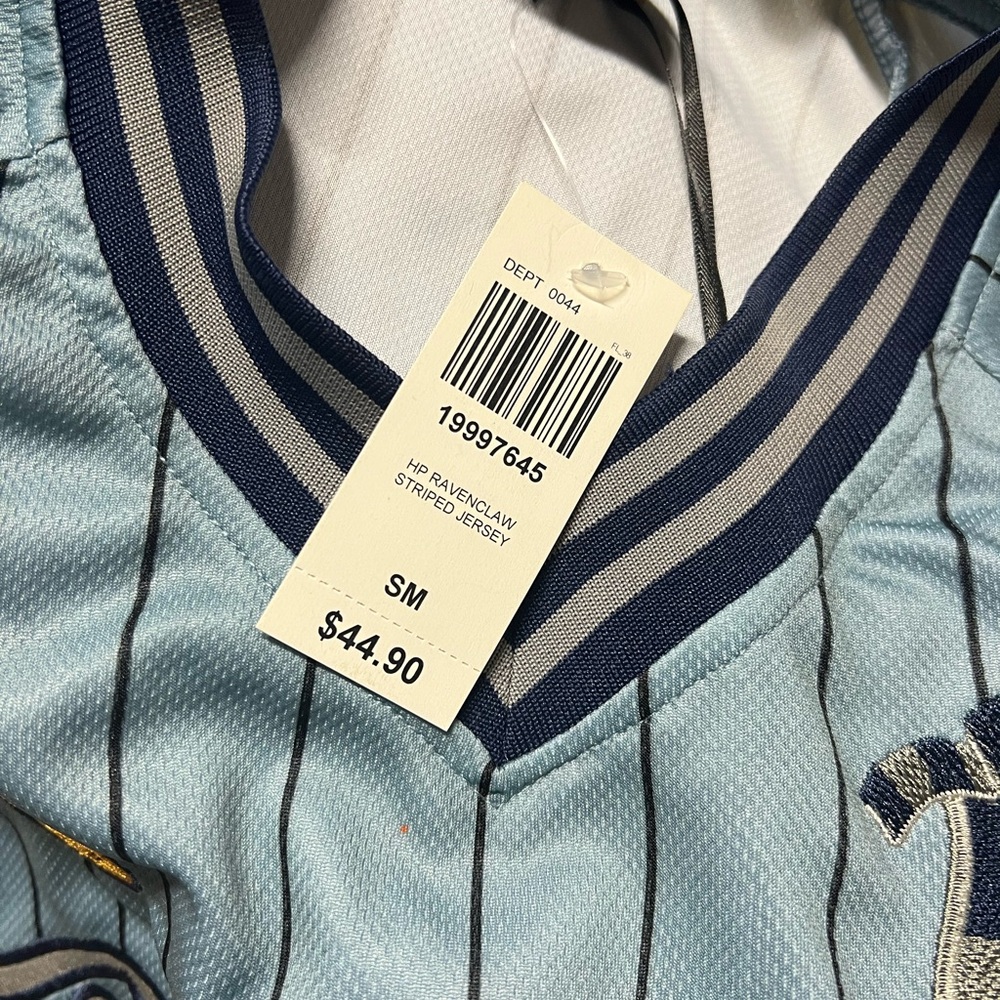 New - Harry Potter Ravenclaw Blue Striped Jersey - Picture 9 of 9